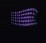 Abstract purple dotted wave shape on a dark background, decorative in nature.